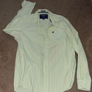 long sleeve button down striped Oxford dress man men shirt top Easter outfit